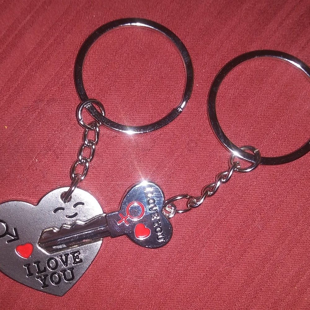 Couples "I Love You" Keyring Set